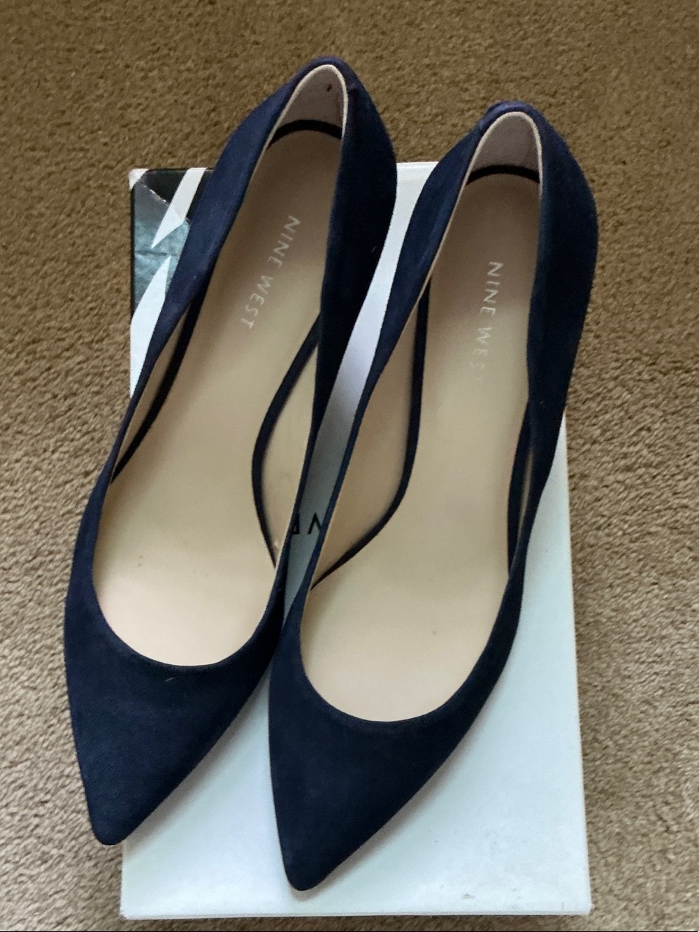 Nine West Dark Blue Suede Shoes